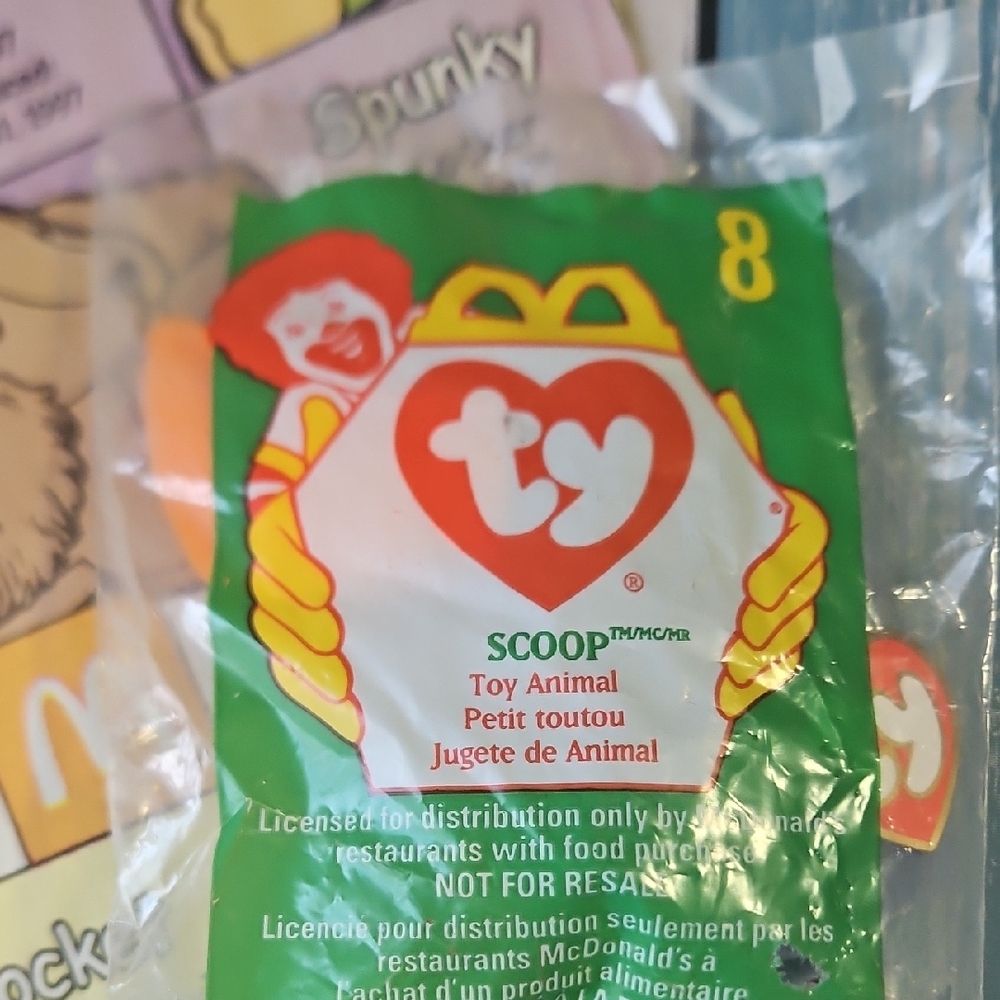 Ty Scoop Toy Animal in Green and Orange